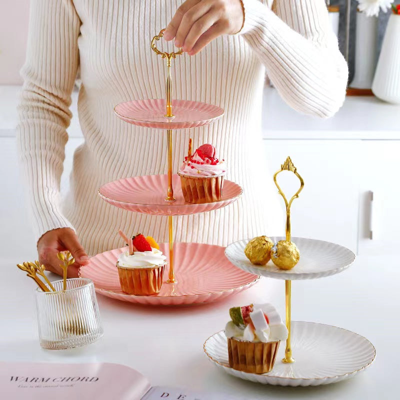 3 Tier Cake Stand Pink