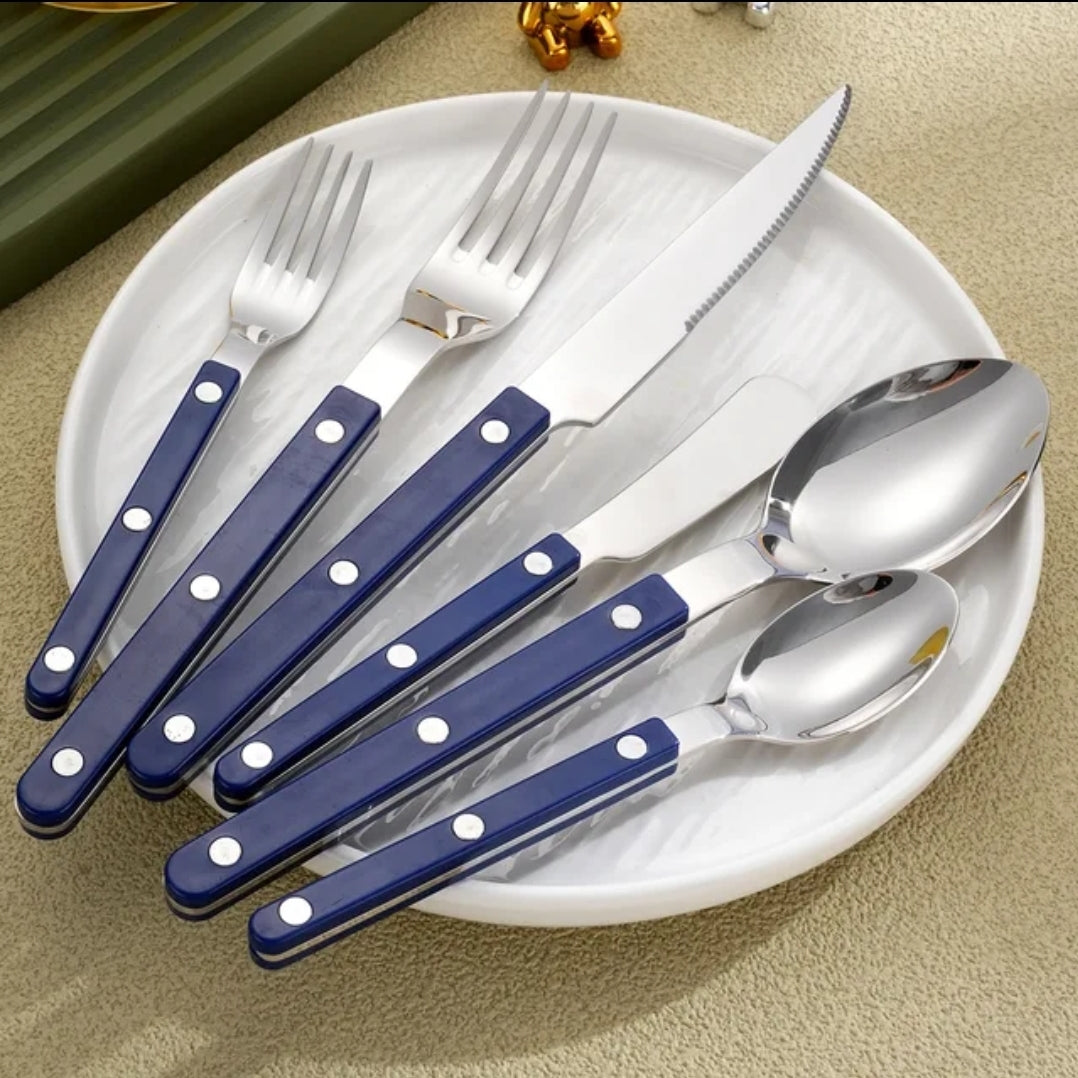 Louisiana Navy Blue 16pc Cutlery Set