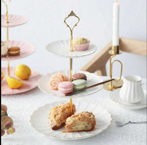 3 Tier Cake Stand White Tasteful Living