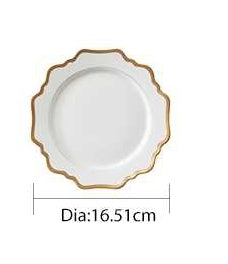 Versailles White 6.5" Bread Plates 4pc Set