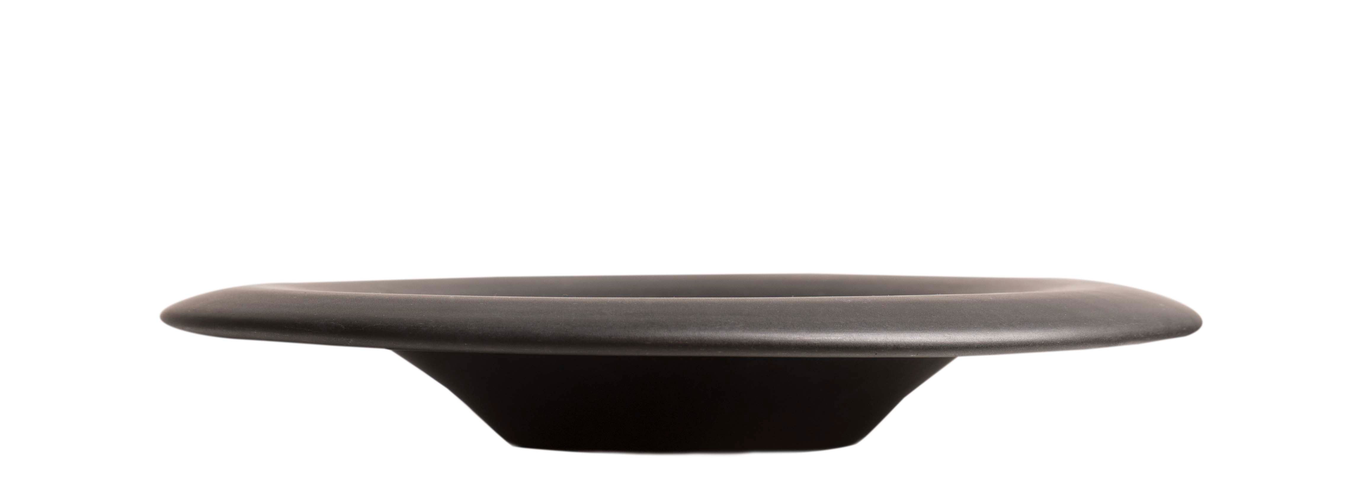 Contemporary Salad/Serving Bowl Large Black 35cms